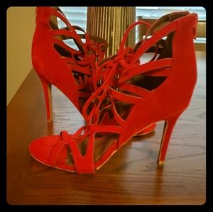 Red Suede Heels